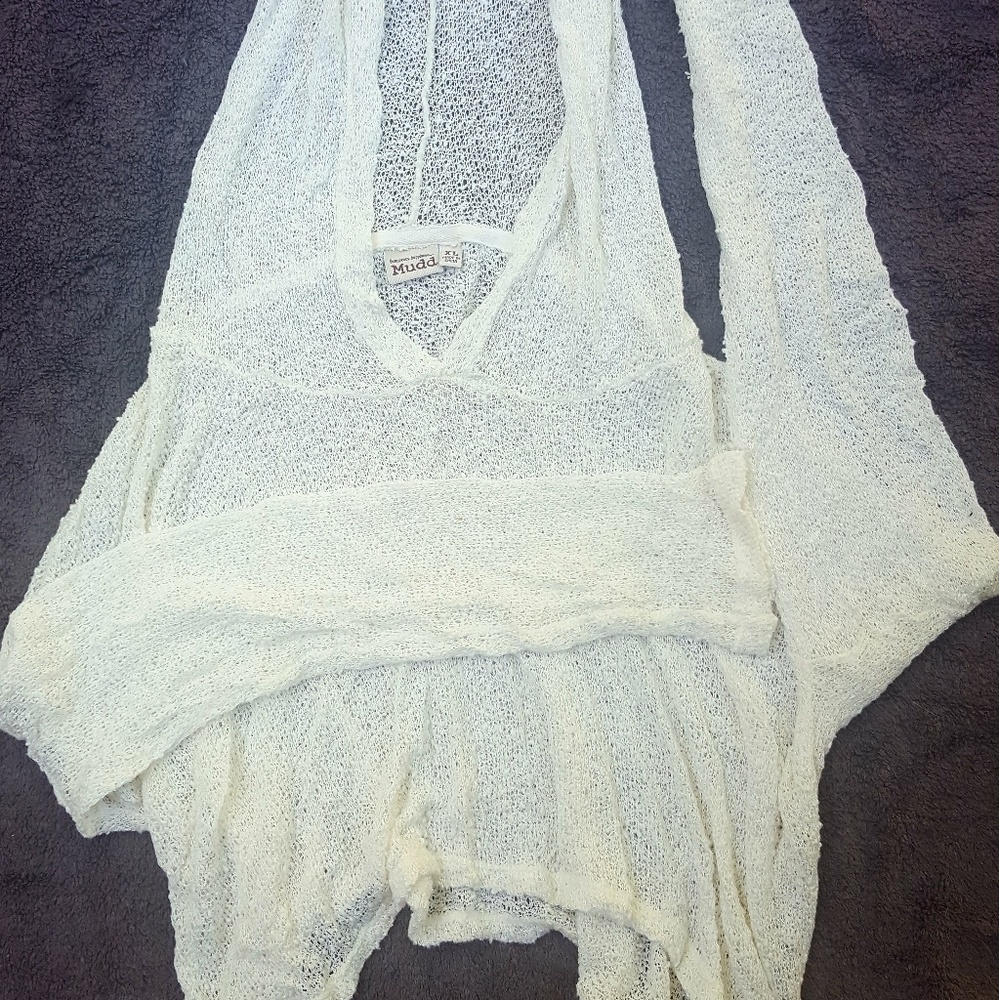 Knit hooded crop top